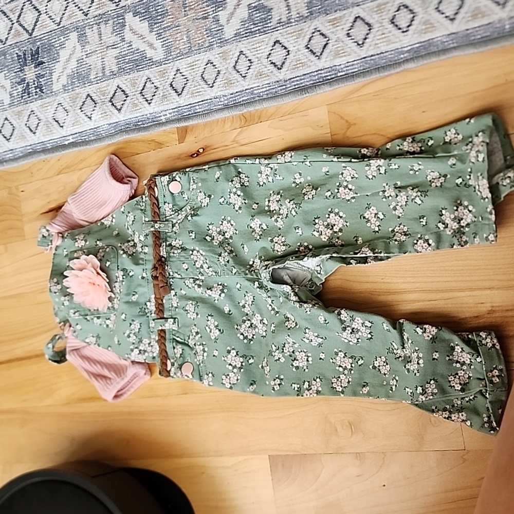 Toddler overalls and shirt